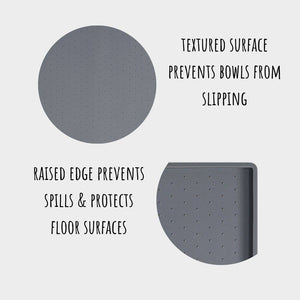 Gray Silicone Mess Free Pet Placemat