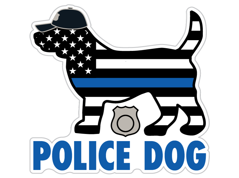 3" Sticker - Police Dog