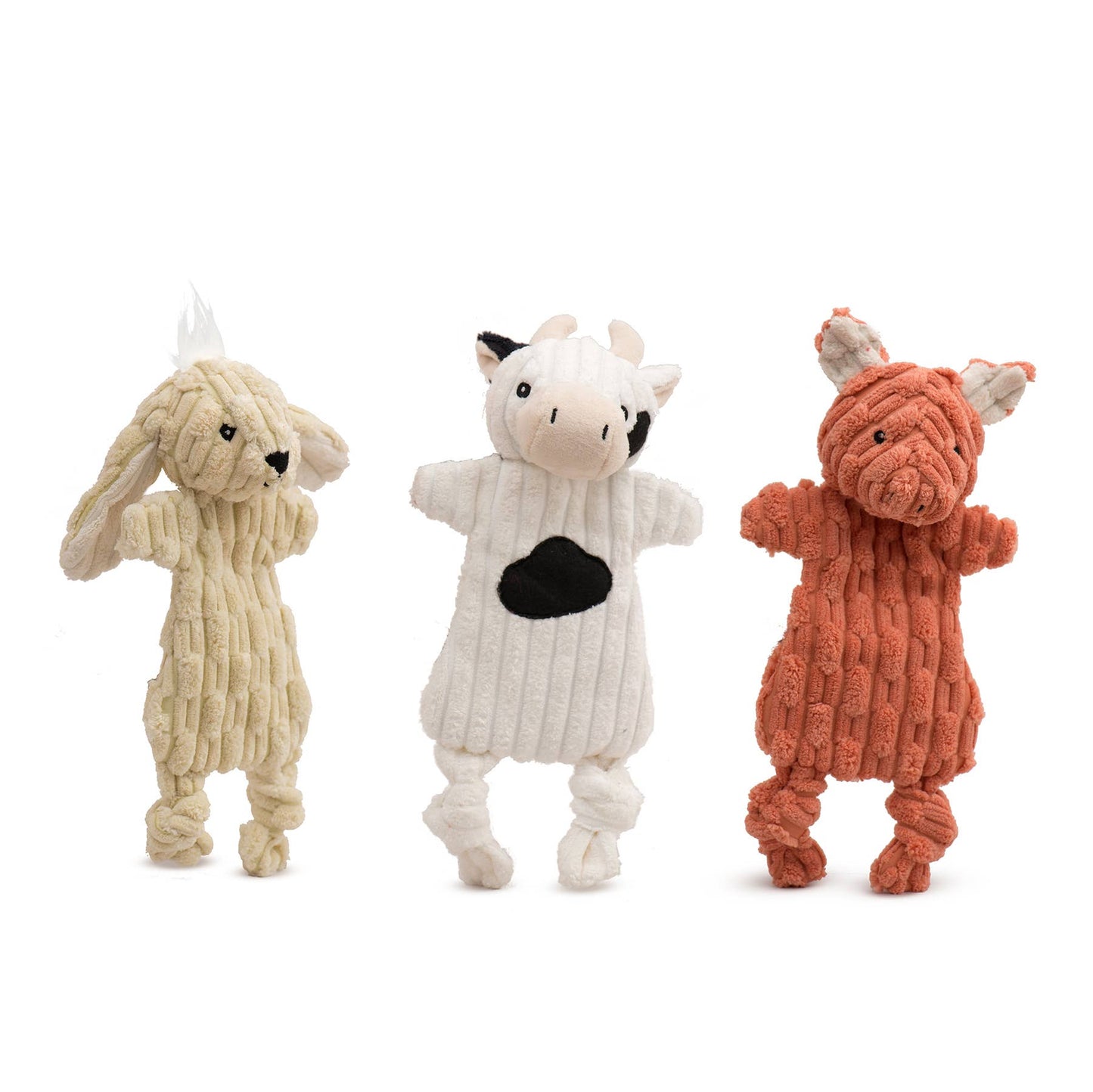 🐮🐷Barnyard HuggleFlatties™ Small Plush Dog Toys
