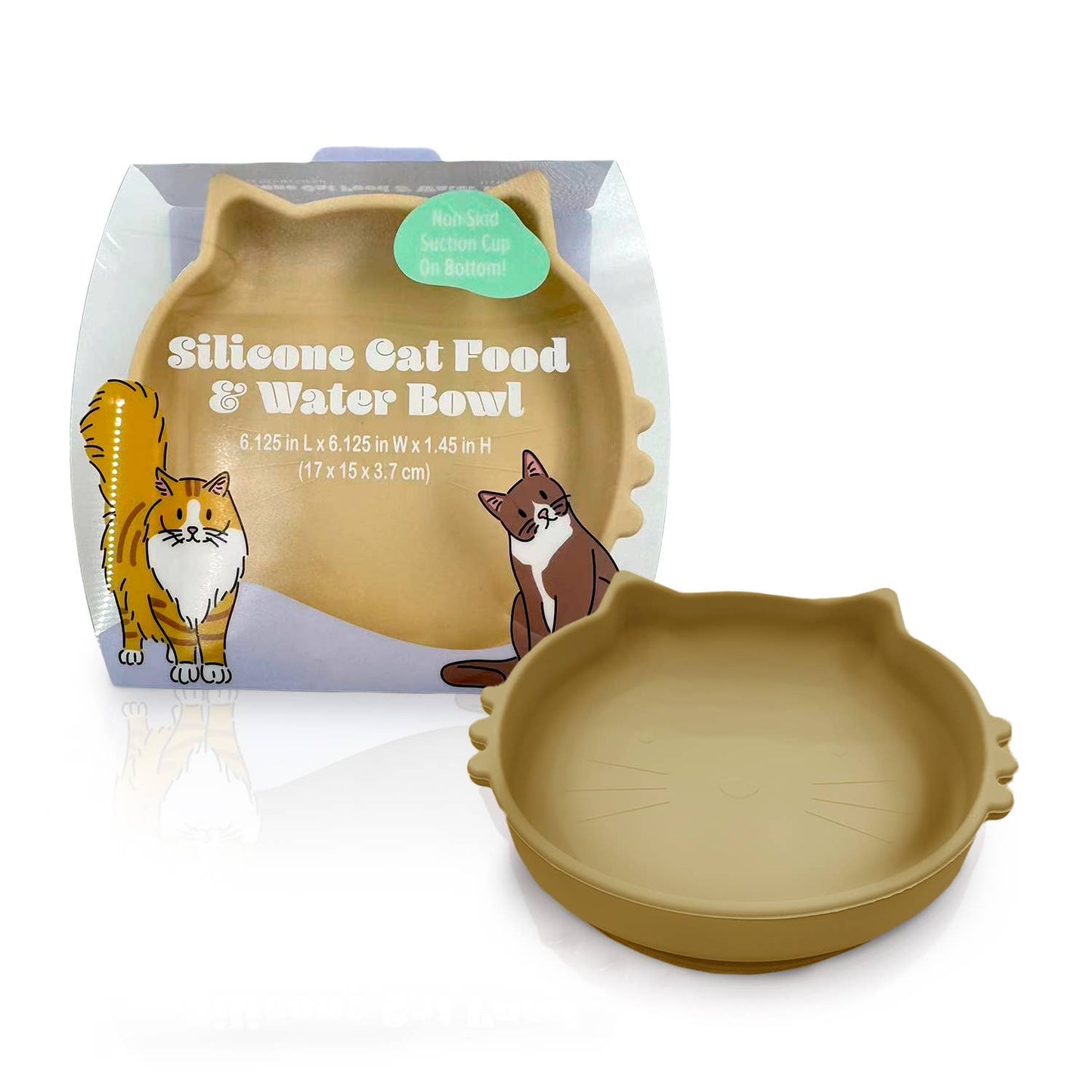 P.T. Supply Co. Cat Shaped Silicone Pet Bowl