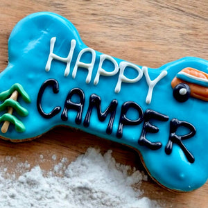 6 inch Happy Camper Dog Bone dog treats