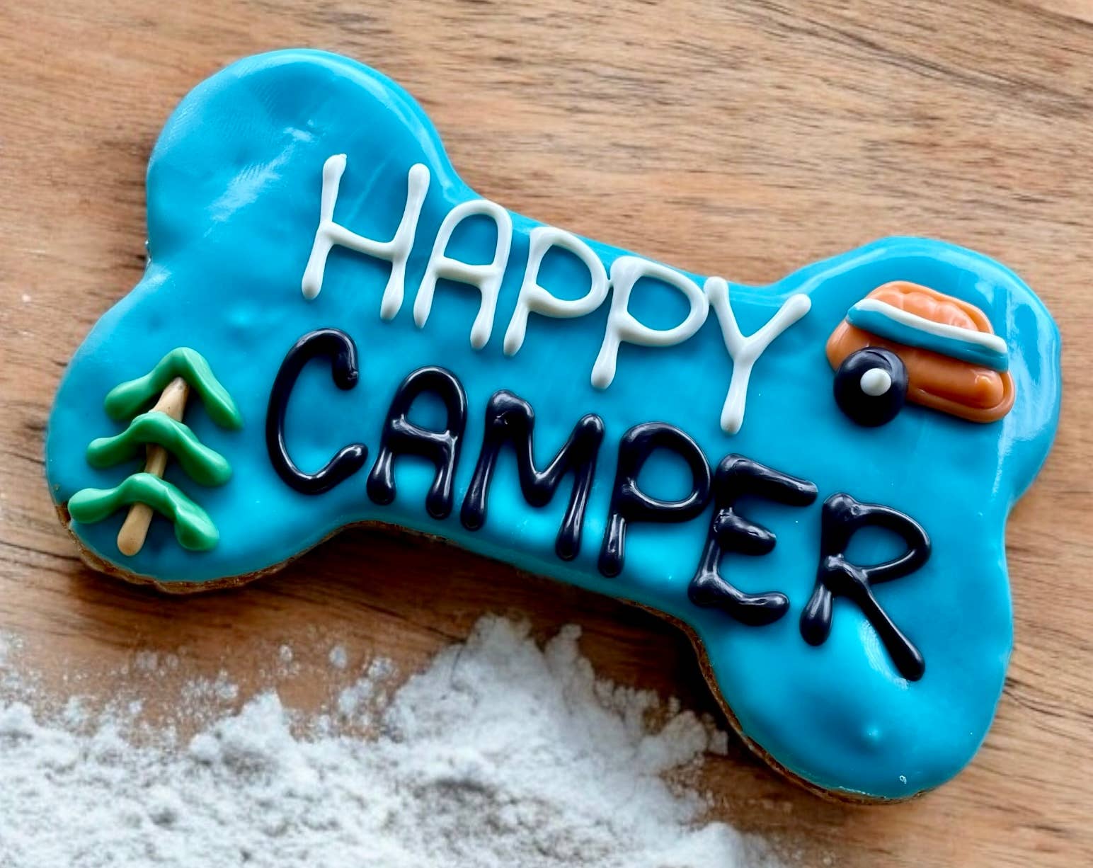 6 inch Happy Camper Dog Bone dog treats