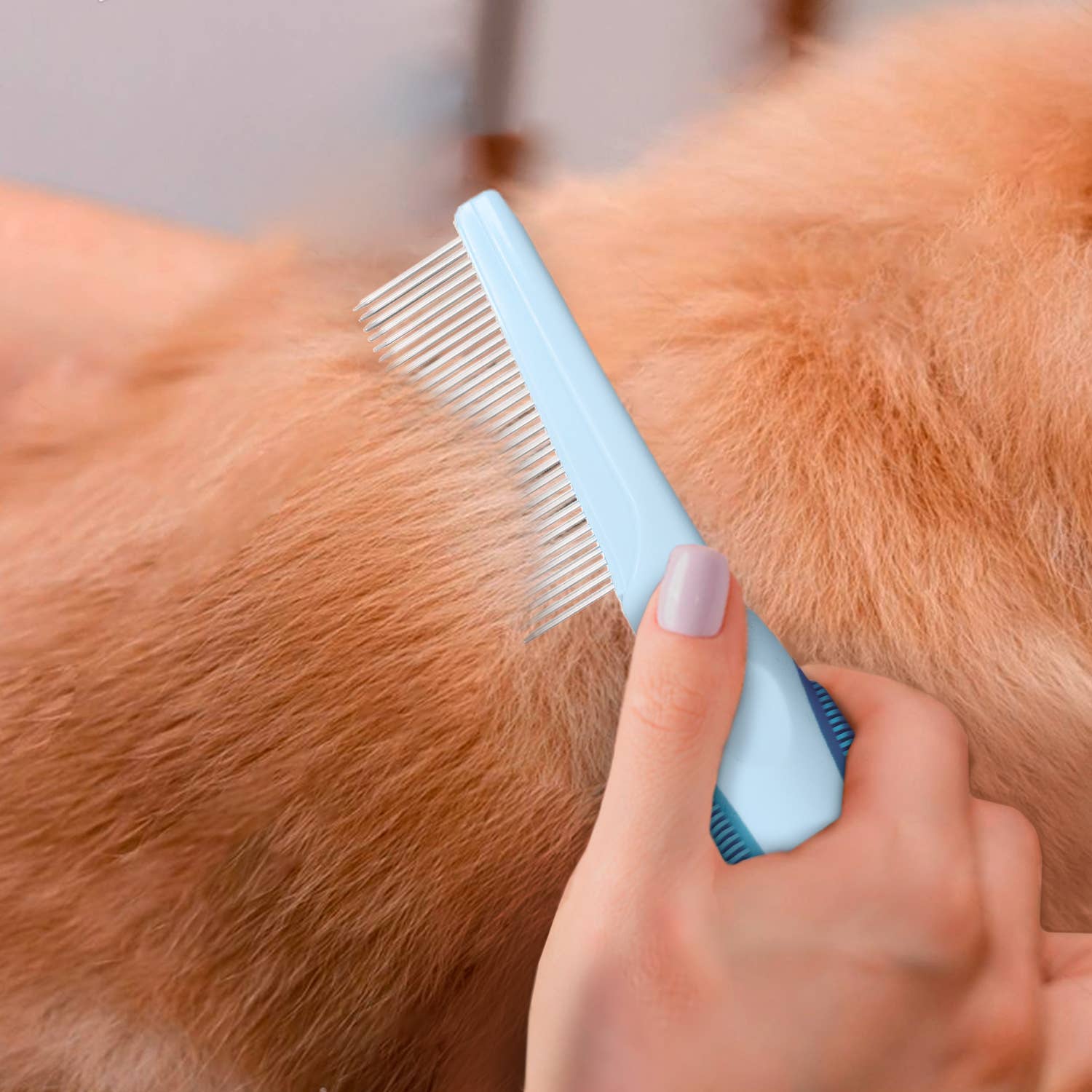 Ocean Plastic by PT Single-Sided Pin Comb Brush for Pets