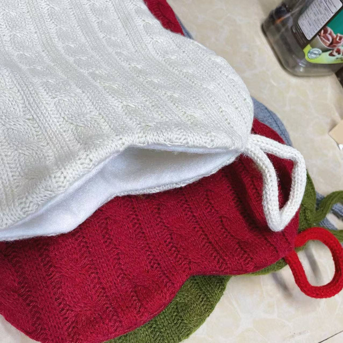 🎄🦴Christmas Knitted Bone Christmas Stocking Gift Bag