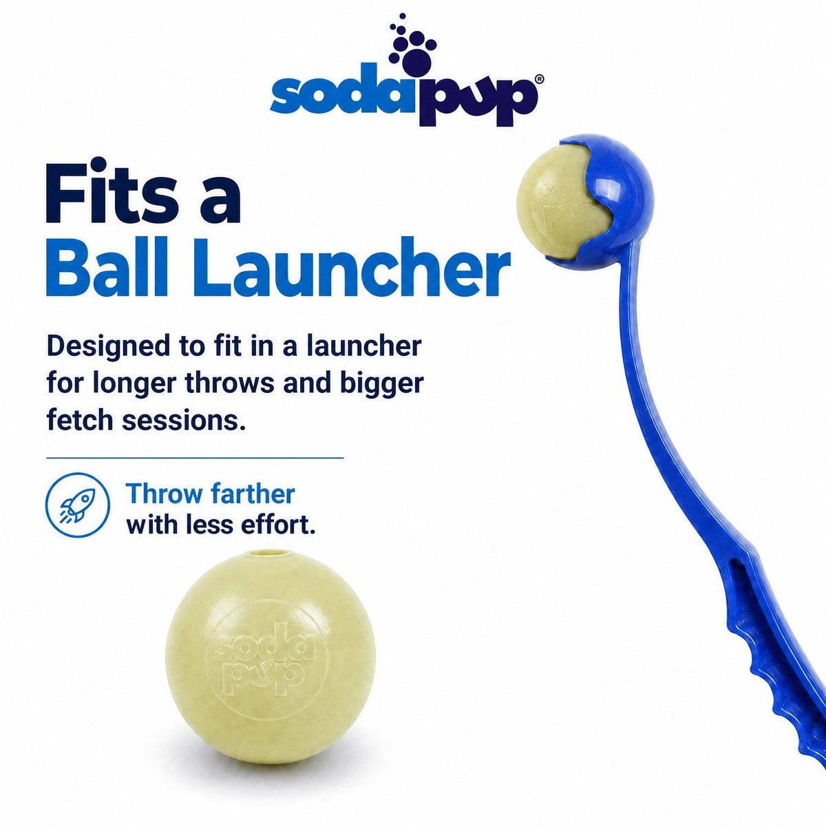 ✨🐶SodaPup Glow in the Dark Glitter Ball 2-Pack – Soft Fetch & Treat Dispensing Dog Toys