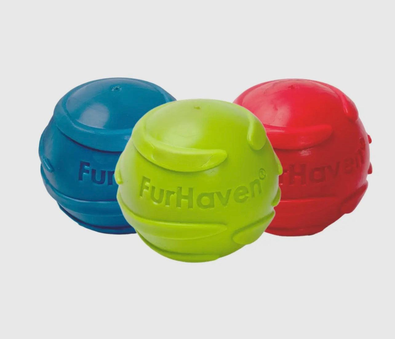 Tpr Dog Toy - Fetch N Fun Tpr Ball with Squeaker (3 Pack)