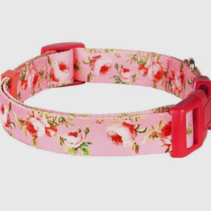 Spring Floral Pattern Light-Weighted Adjustable Dog Collar
