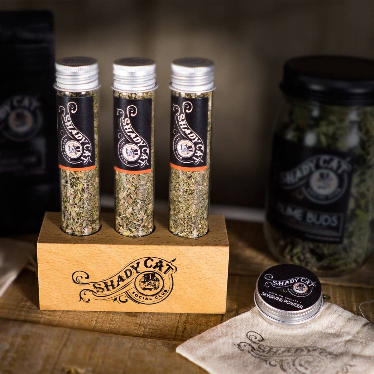 Small Organic Silver vine Powder Tin