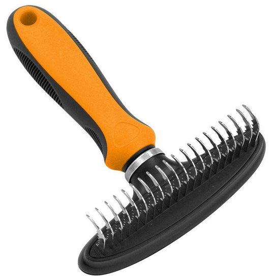 Pet Life ® Flex Series Undercoat Dematter Grooming Pet Rake