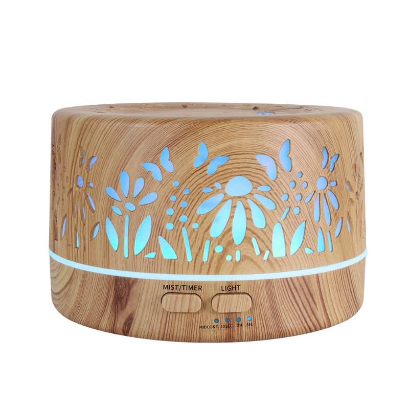 Designer 700ml Ultrasonic 5 in1 Home Diffuser, Light Flowers