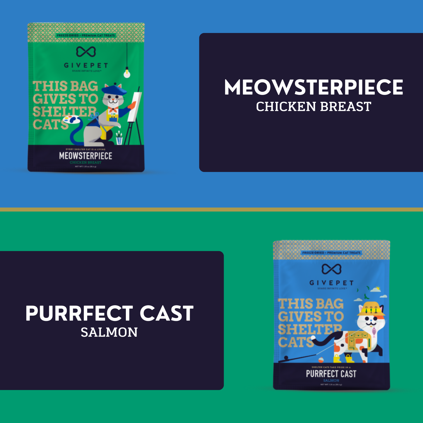 GivePet Purrfect Cast Freeze Dried Cat Treats
