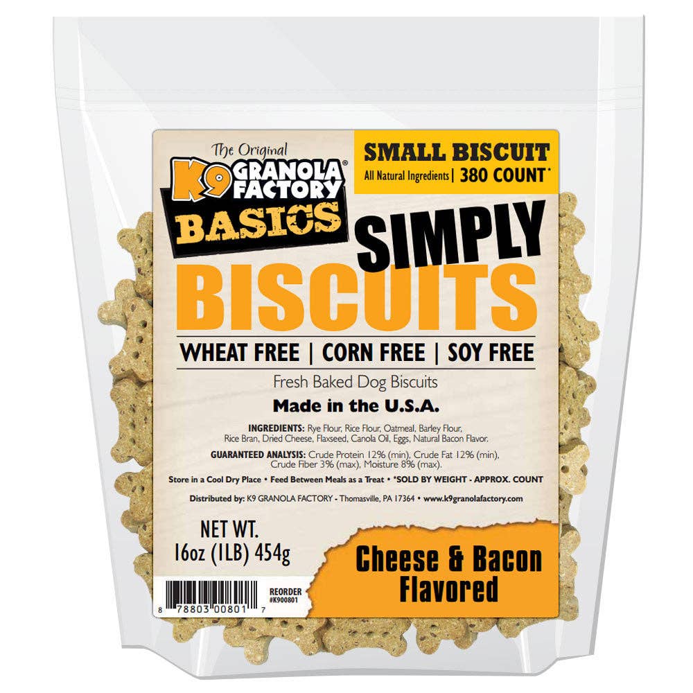 🧀🥓 Simply Biscuits – Cheese & Bacon Dog Treats (Small)