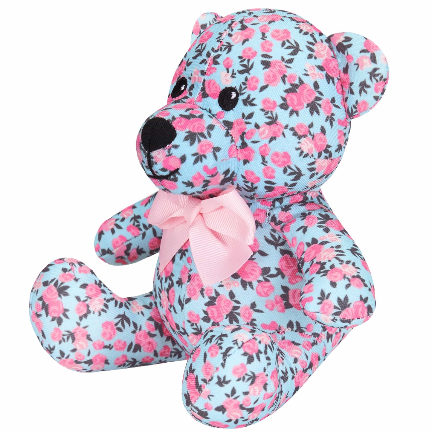 3 Colors, 6" Made Well Floral Print Bear Dog Toy