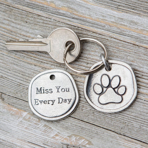 Pawprints Left By You Memorial Keychain