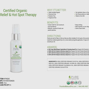 USDA Certified Organic Itch Relief & Hot Spot Oil For Dogs