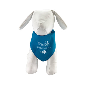 Sassy Pet Hand Printed 100% Cotton Dog Bandana for Playful, Personality‑Packed Pups Trouble Disguised as Cute
