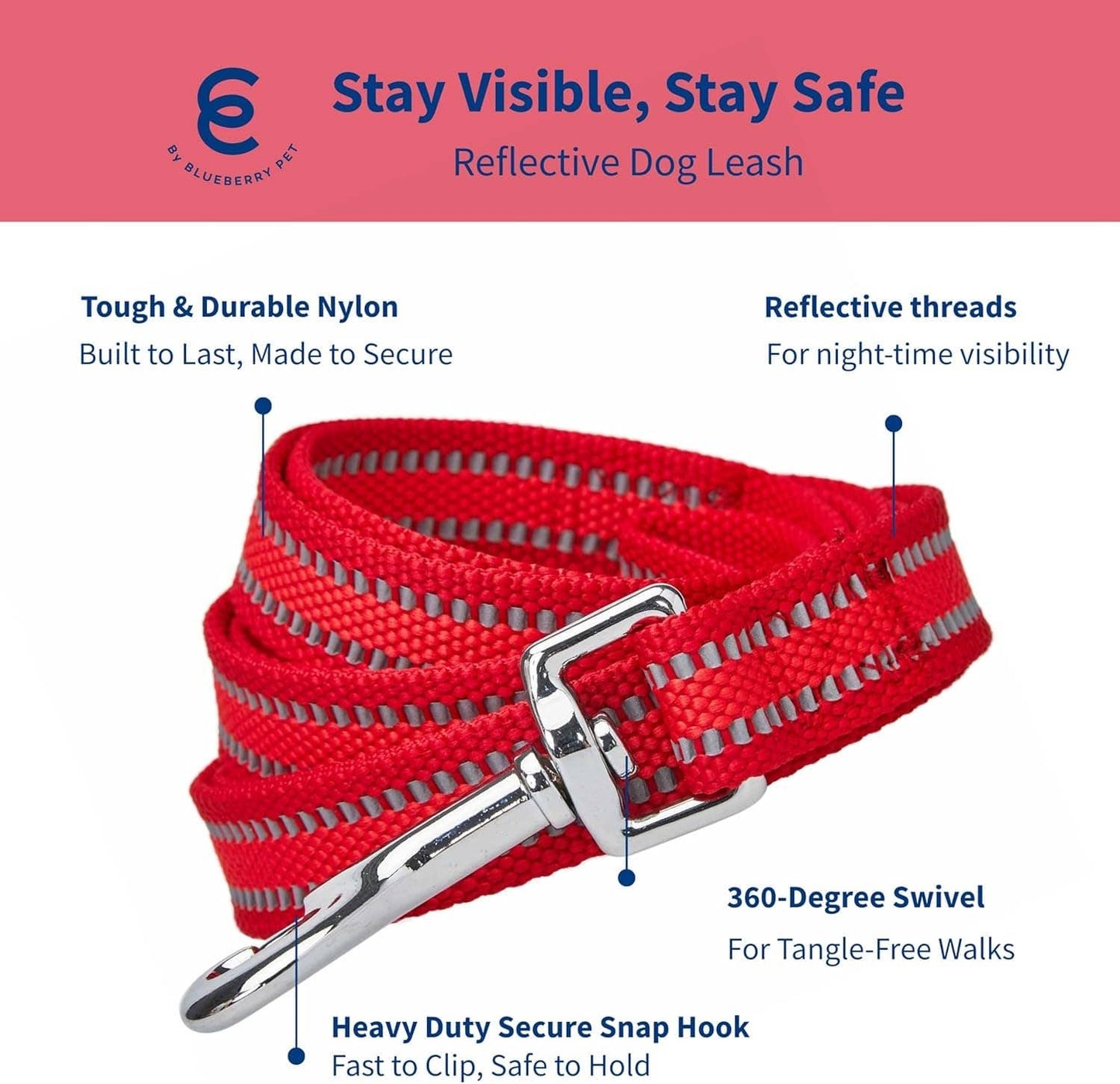 🐾🌙Essentials Reflective Matching Dog Harness & Leash Set