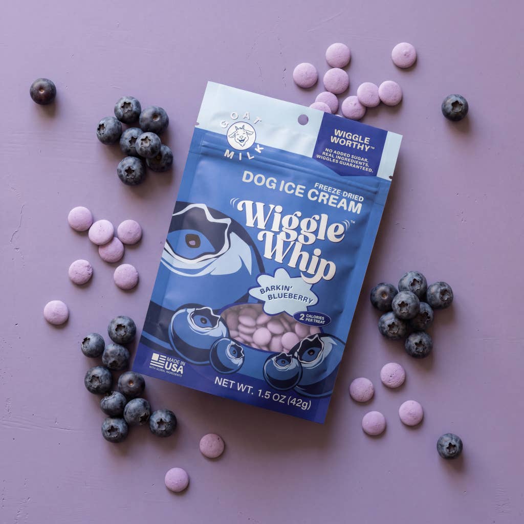 Wiggle Whip Freeze Dried Dog Ice Cream - Barkin' Blueberry
