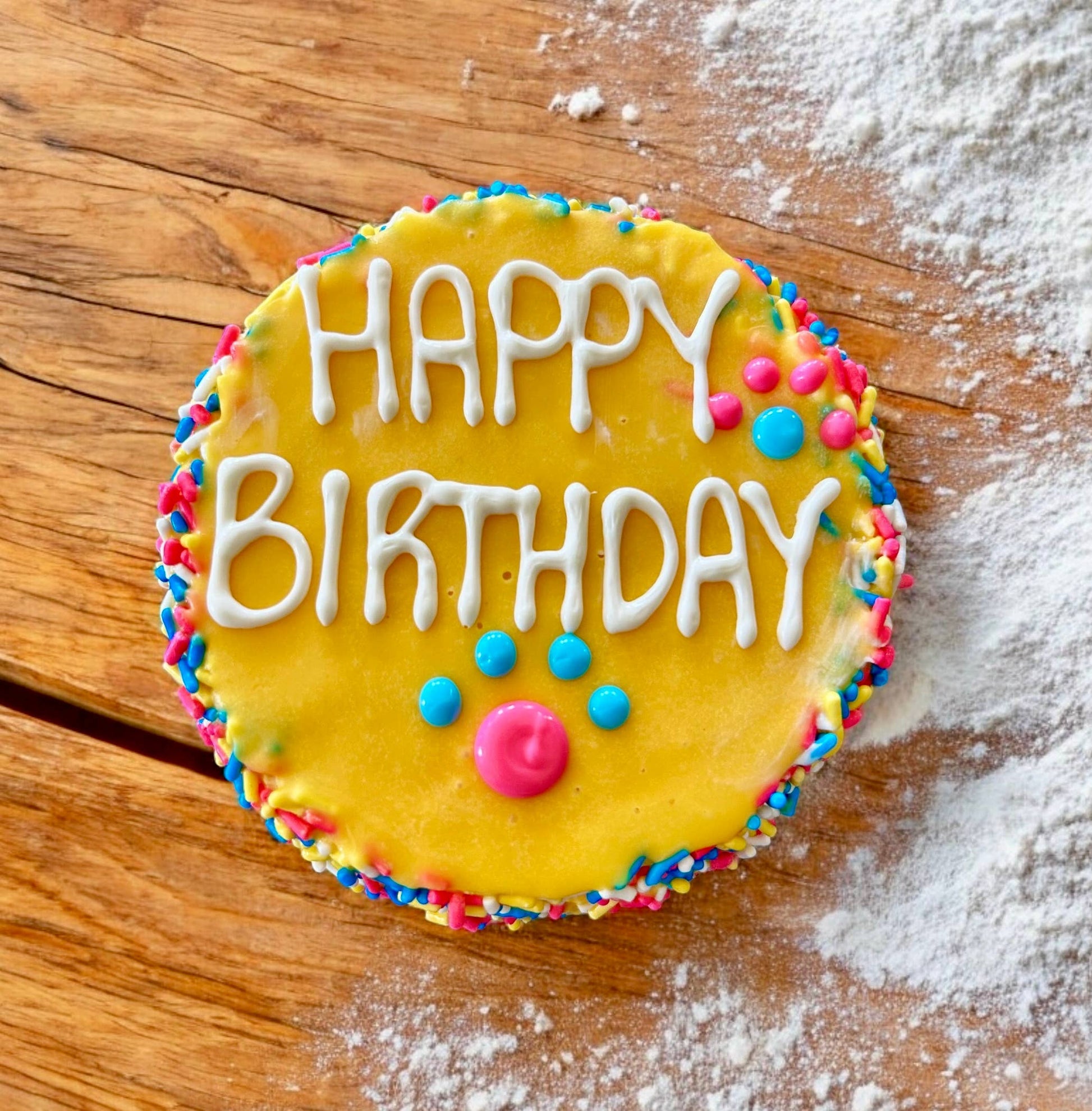 🎉🐾 Colorful FIESTA Sprinkle Doggie Cake Treat