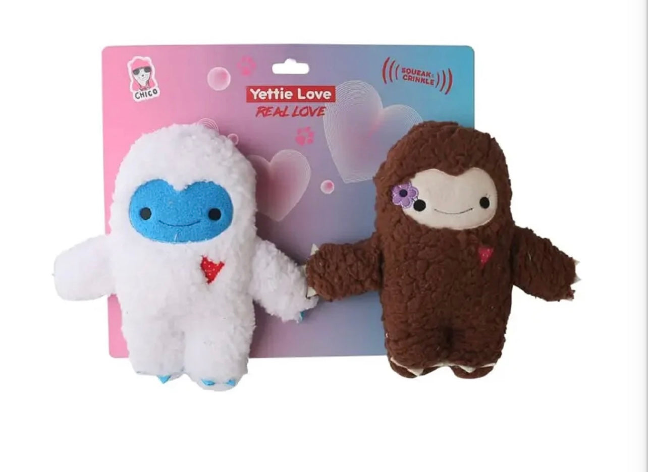 Yettie Love Crinkle and Squeaky Plush Dog Toy Gift Combo