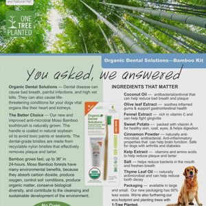 Tooth Gel and Bamboo Toothbrush For Small Dogs - Organic