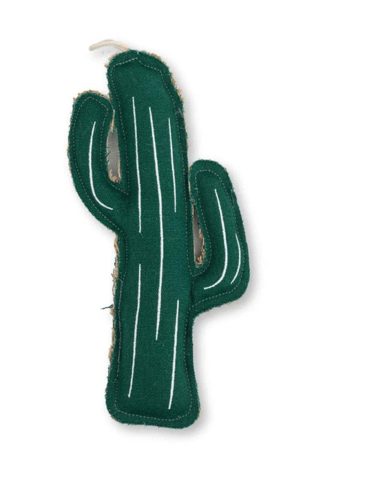 Eco-Friendly Cactus Canvas and Jute Dog Toy