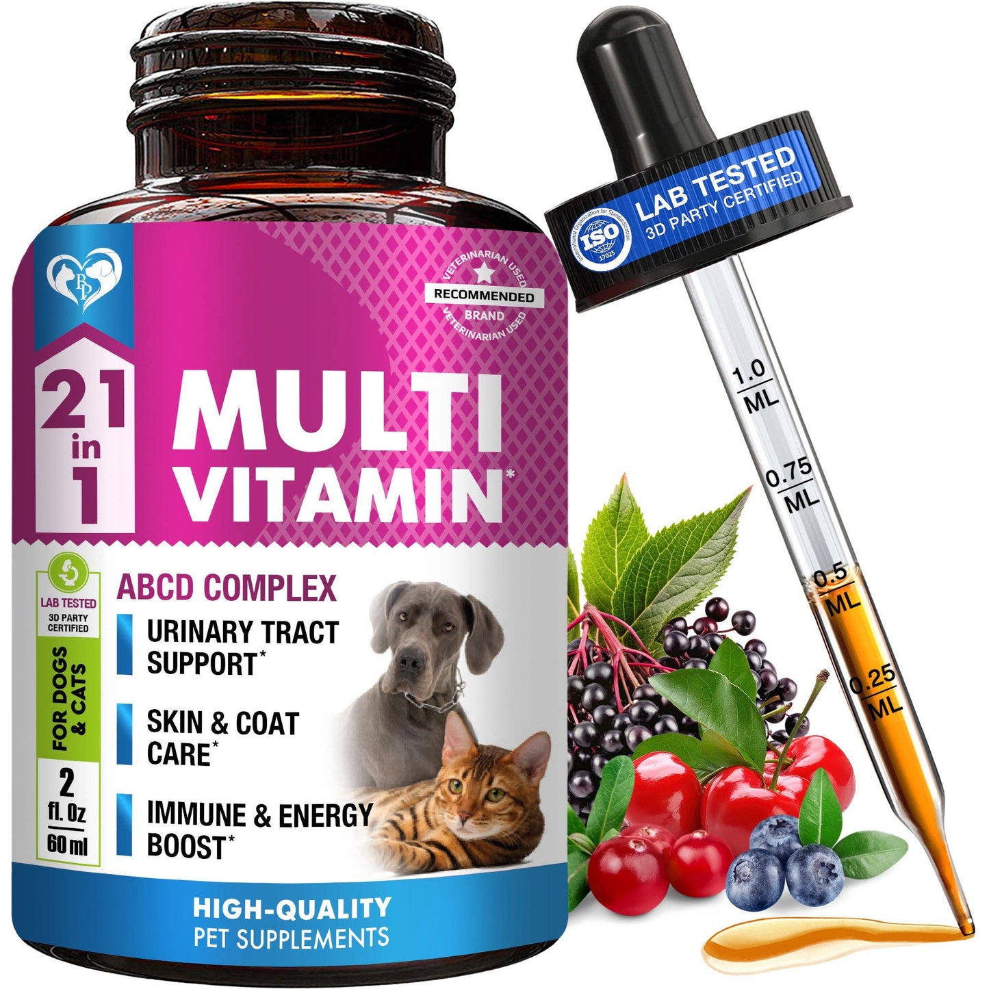 🐾✨ 21-in-1 Liquid Multivitamin for Dogs & Cats