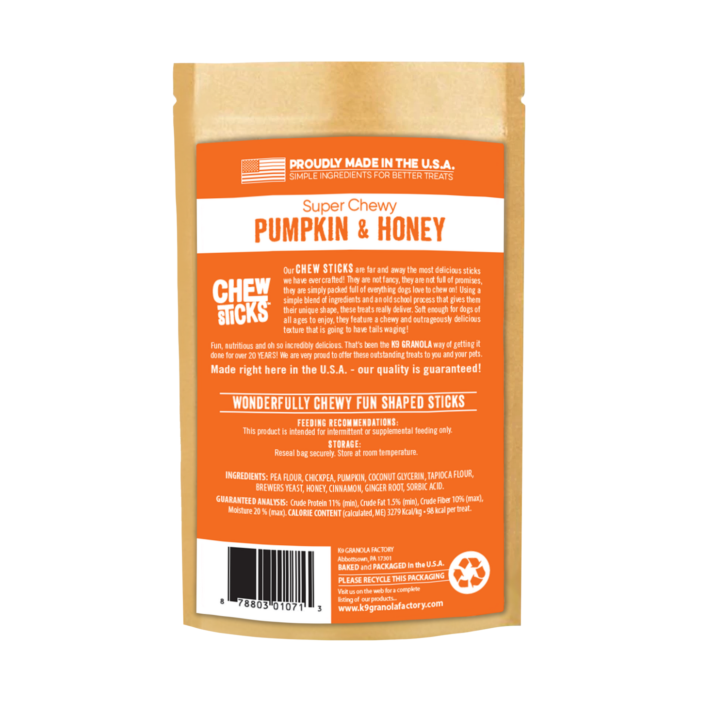 Pumpkin & Honey Chews