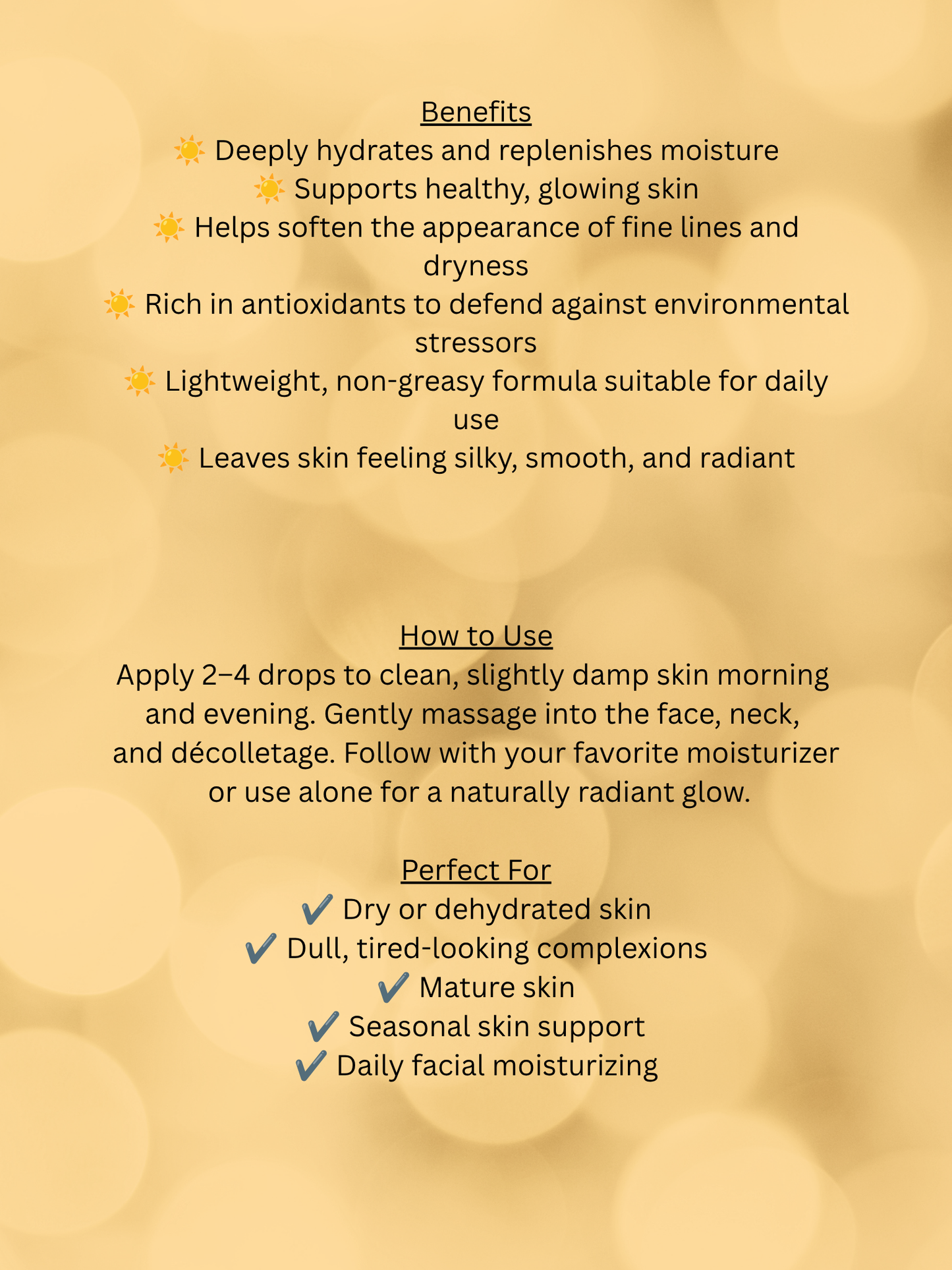 ☀️ Solar Bloom Skin Elixir ✨