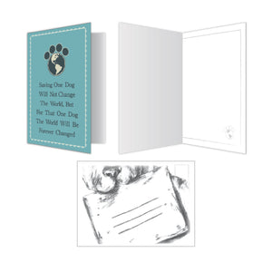 Inspirational Dog Rescue Greeting Card – Blank Interior
