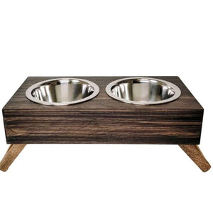 Eco-Friendly Elevated Dog Wood Feeder