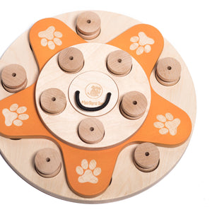 🌼 Dog’s Flower Puzzle Toy – Adjustable Level 1–4 Enrichment Game for Curious Dogs