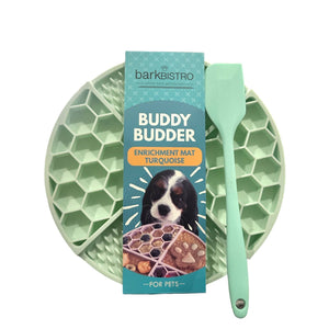 Turquoise / Pink Lickmats + Spatula