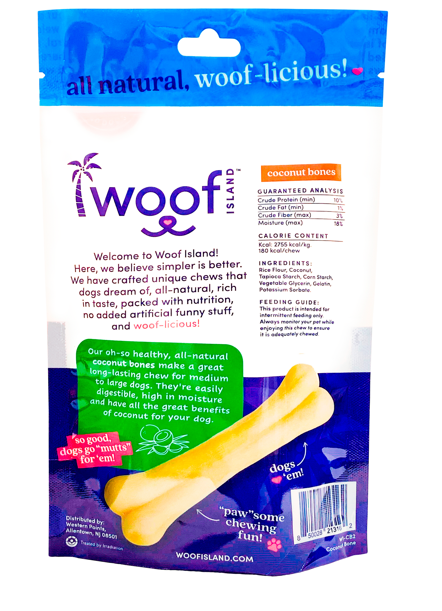 🥥🦴 Woof Island™ Coconut Bones – All-Natural Rawhide-Free Dog Chews