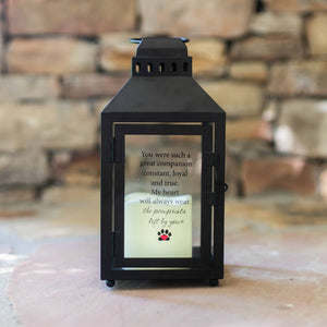 Pawprints Left By You Memorial Pet Loss  Lantern