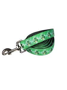 🍀🐾 Shamrock Adjustable Dog Collar – Matching Lead Available