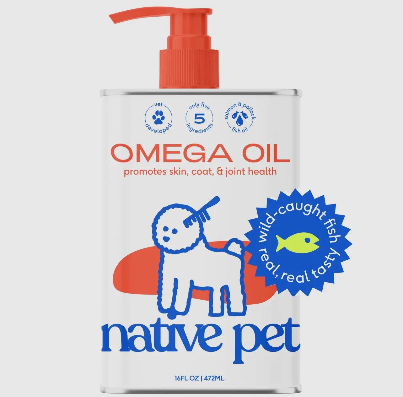 Omega-3 Fish Oil, Skin & Coat Health Supplement For Dogs 8 oz