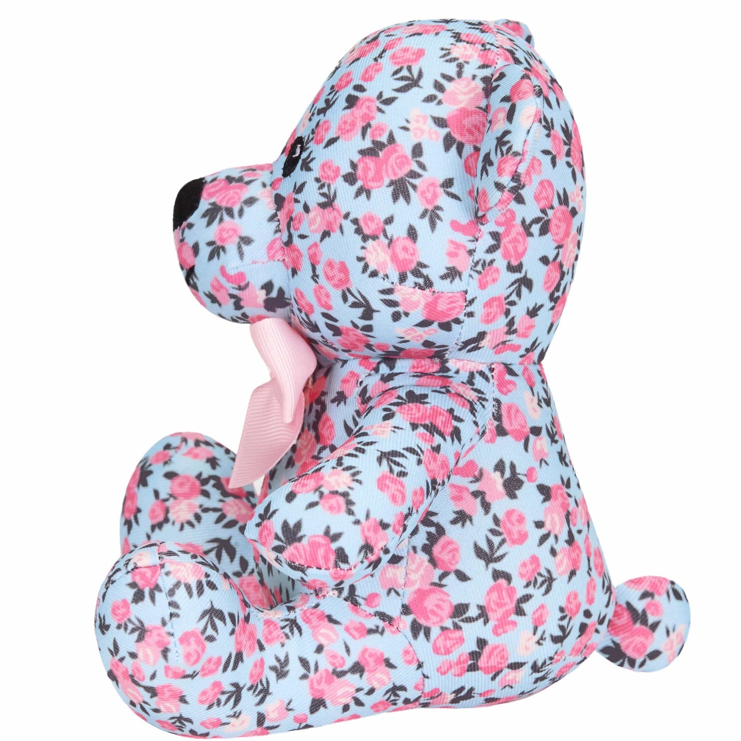 3 Colors, 6" Made Well Floral Print Bear Dog Toy