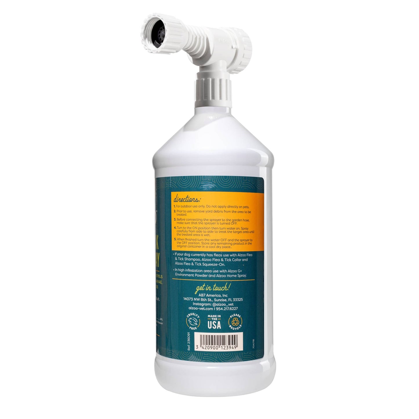 🌿🦟ALZOO Plant-Based Flea & Tick Yard Spray 32oz
