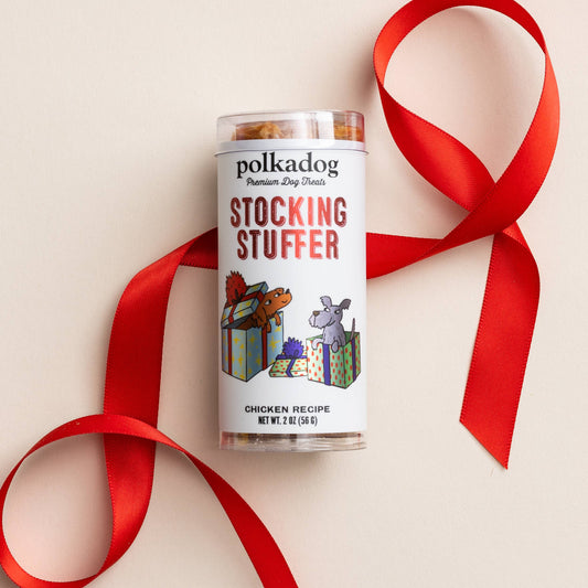Polkadog Holiday Mini Tube: Chicken Little Dog Treats 🎄🐔