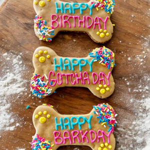 6 inch PB Fiesta Happy Birthday Bone Dog Treats