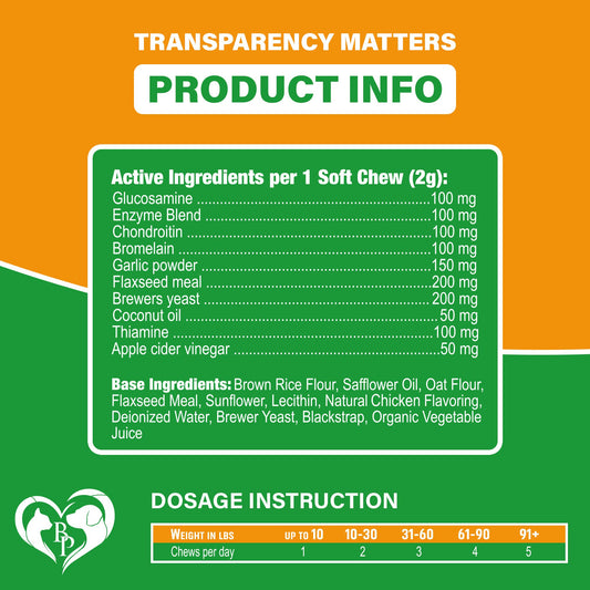 Flea & Tick Chewable Pills for Dogs + Multivitamin