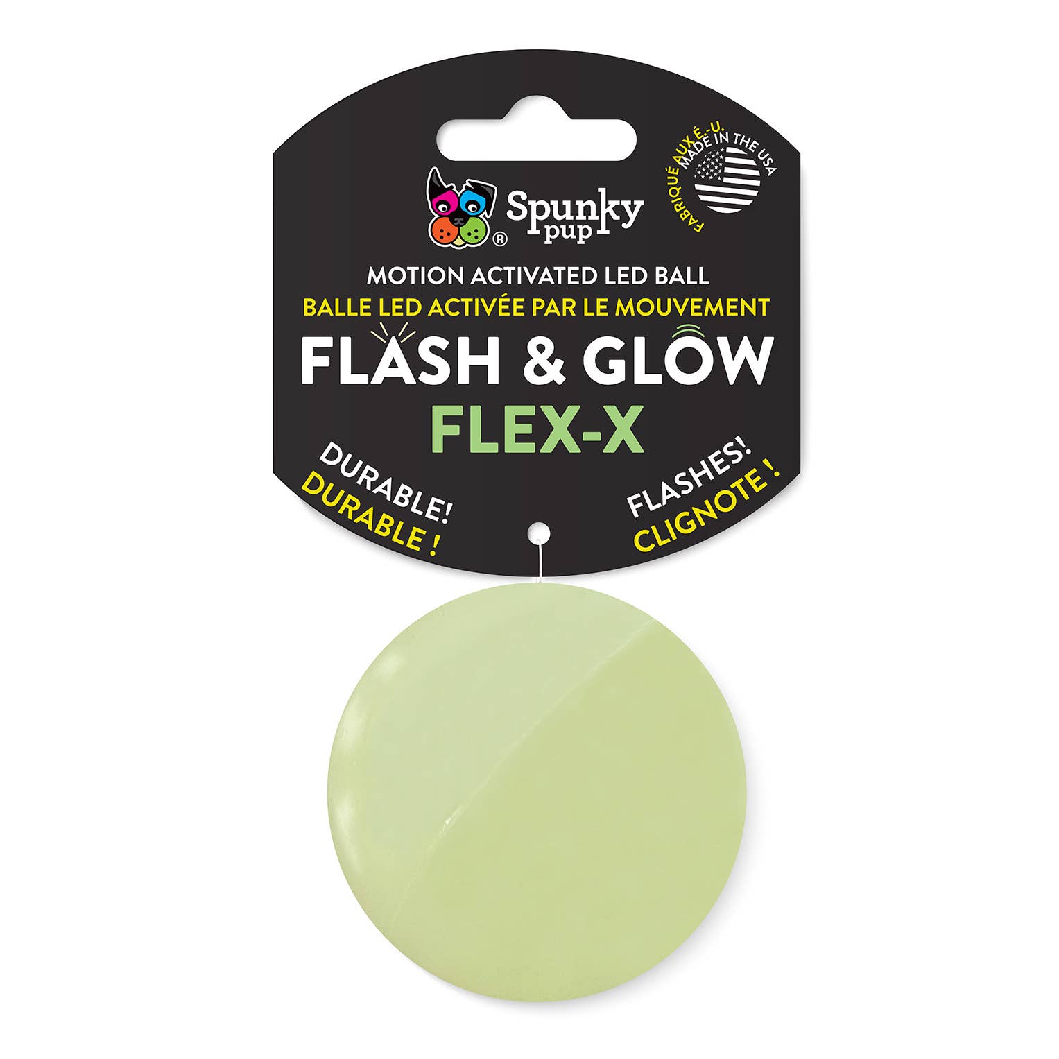 ✨ Spunky Pup Flash & Glow Flex‑X – Motion‑Activated LED Fetch Ball