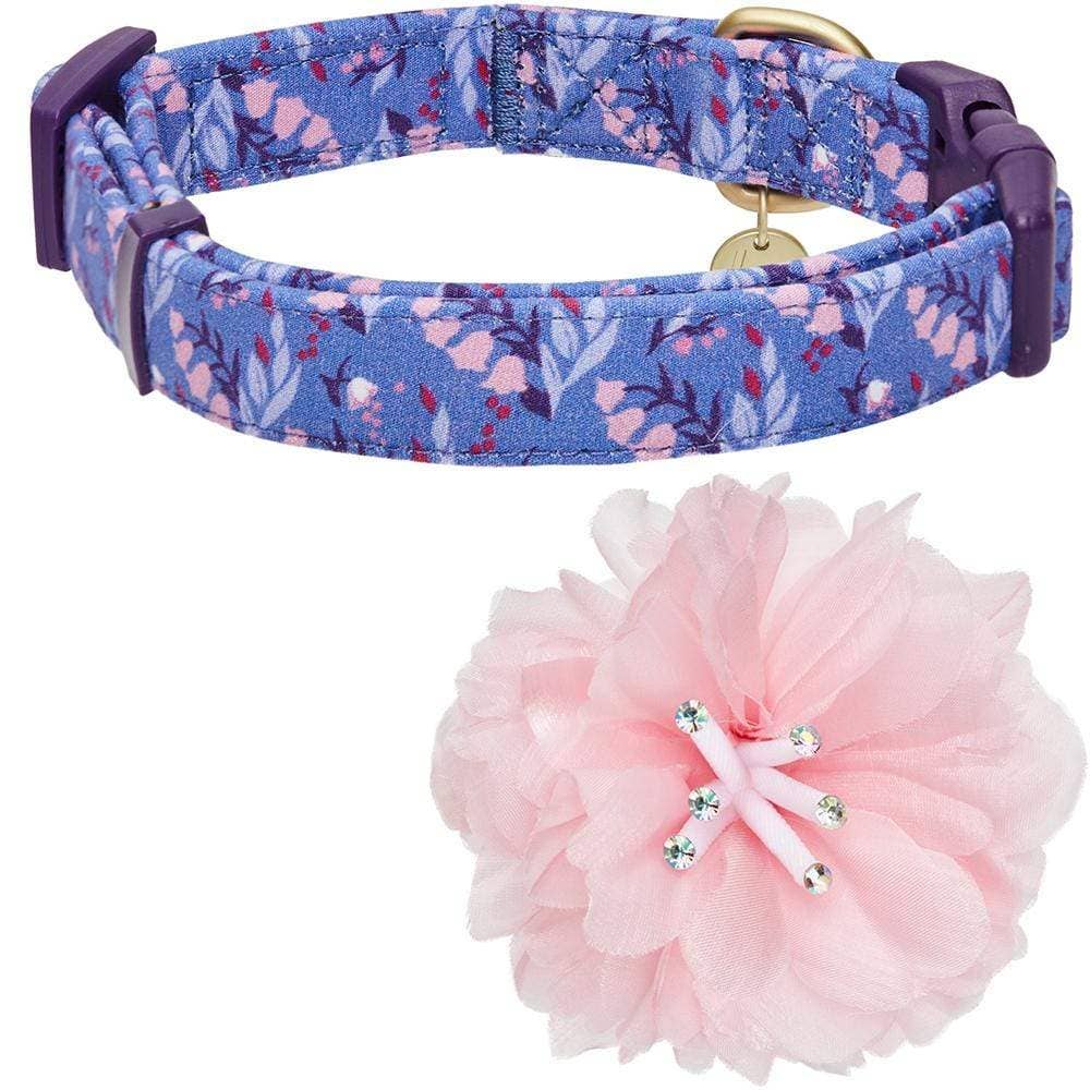 🌸 Floral Dog Collar with Pink Peony – Elegant, Feminine & Fashion-Forward 🐾
