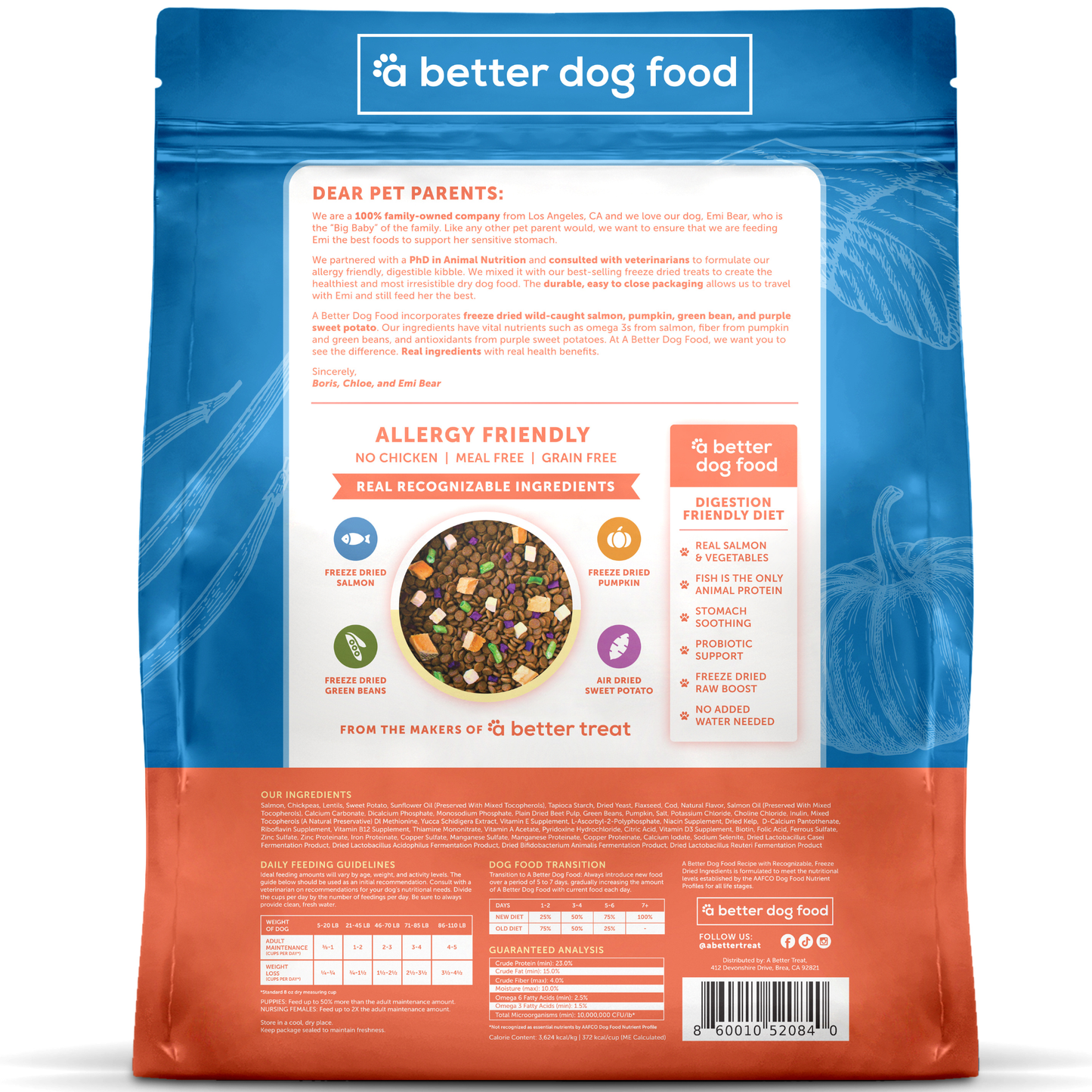 A Better Dog Food Allergy Friendly Ocean Blend - | No Chicken, Only Fish Animal Protein, No Meal Ingredients, Grain Free | Raw You Can See