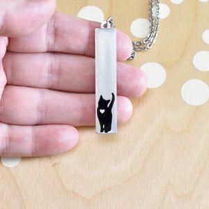Black Cat Bar Necklace