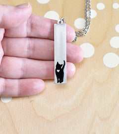 Black Cat Bar Necklace