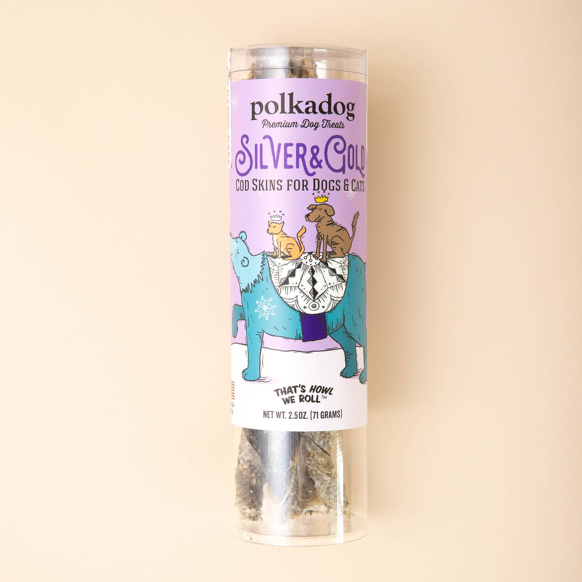 Holiday Tube: Silver & Gold Cod Skins 2.5oz