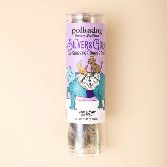 Holiday Tube: Silver & Gold Cod Skins – 2.5 oz. 🎄🐟