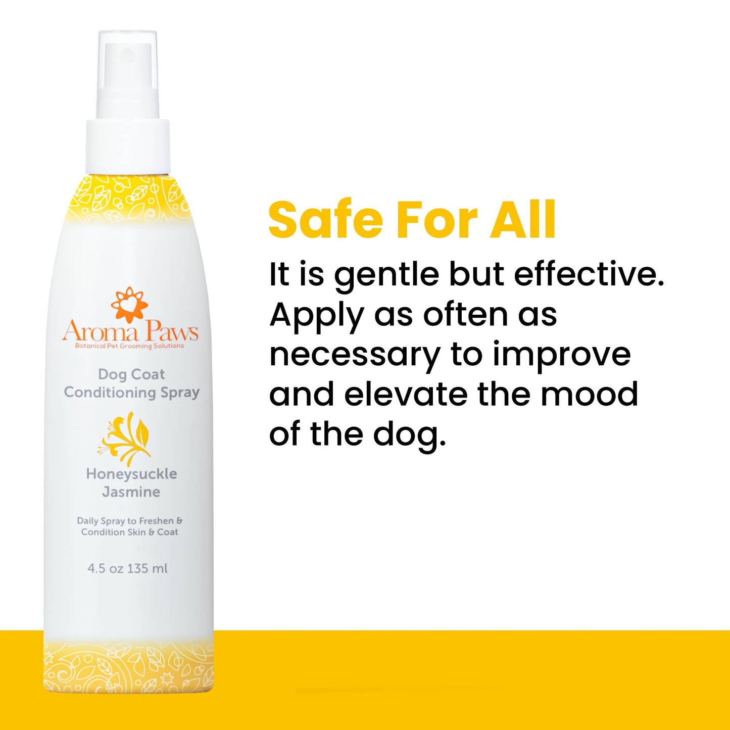 4.5 Oz. Dog Coat Spray Honeysuckle Jasmine